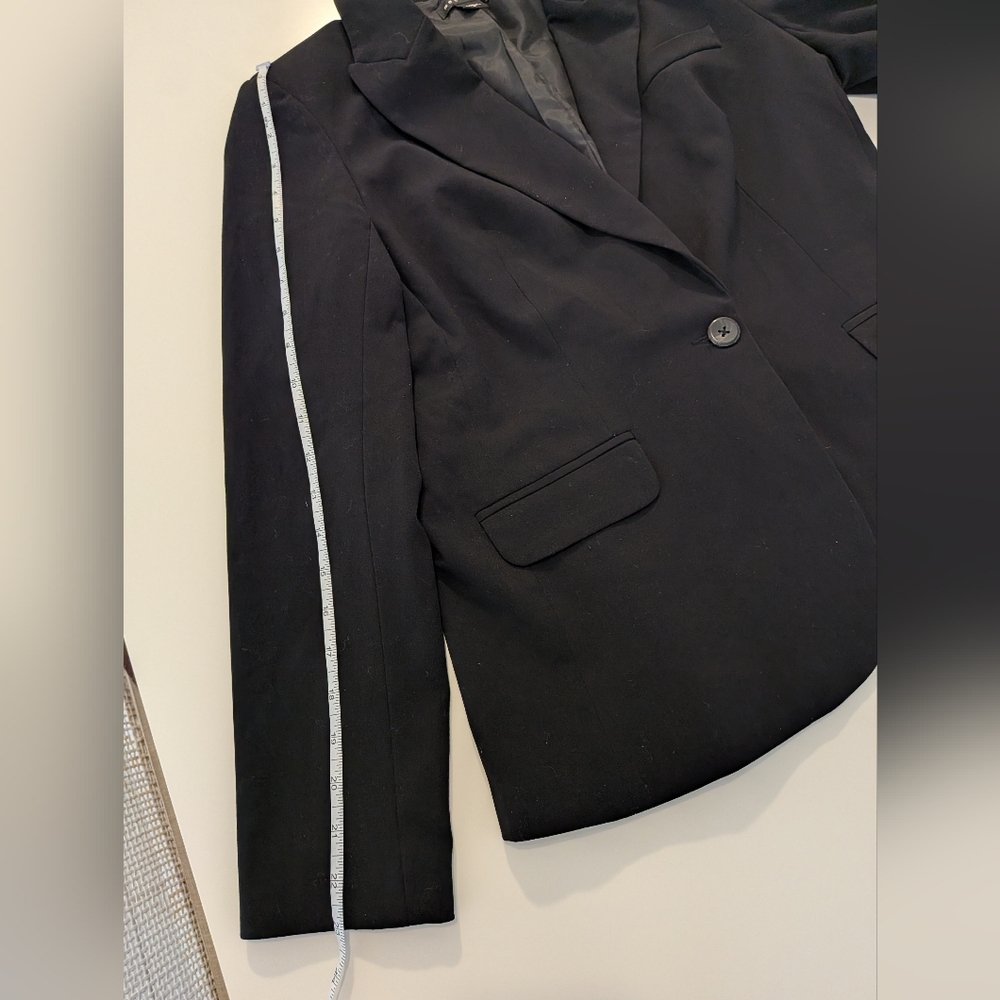 Metaphor Womens Black Single Button Blazer Jacket Size 6 Professional Workwear - Picture 5 of 6